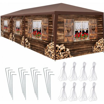 tectake 405959 pavilon almchalet s odnímatelnými bočními díly - 9 m – Zboží Dáma