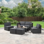 Juskys Ratanová sestava Salou černá – Zboží Mobilmania