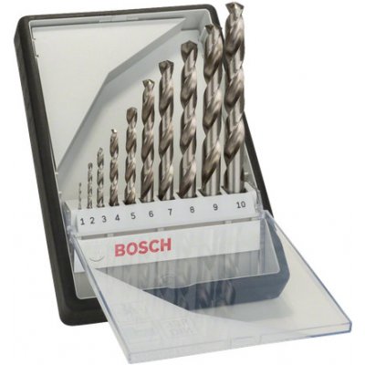 10-dílná sada vrtáků do kovu HSS-G Bosch Robust Line, DIN 338, 135°, 1-10 mm (2 607 010 535) – Zbozi.Blesk.cz