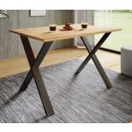 VCM Jídelní stůl Xona 140 x 80 X-nohy dub medový – Zboží Mobilmania