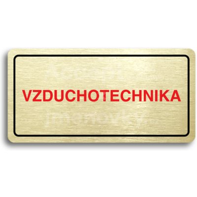 ACCEPT Piktogram VZDUCHOTECHNIKA - zlatá tabulka - barevný tisk