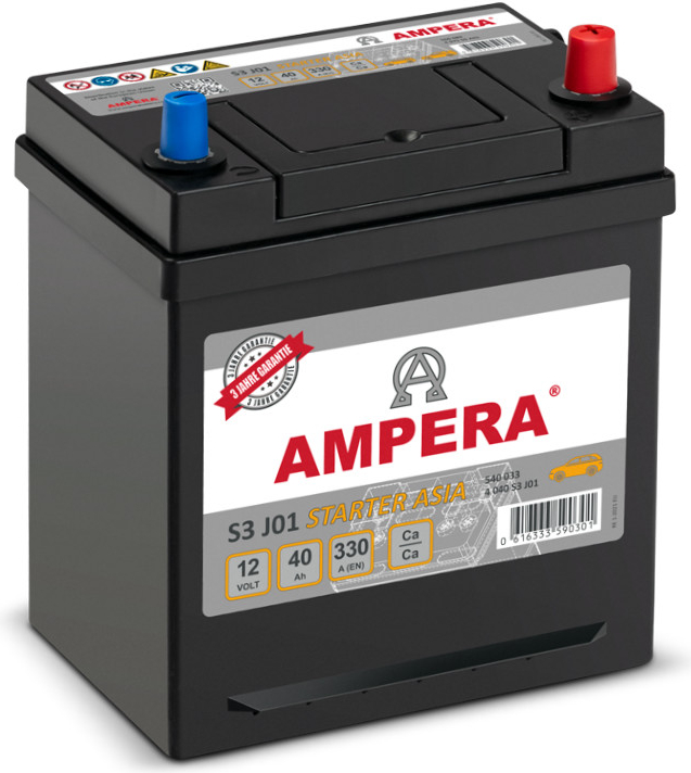 Ampera S3 Starter Asia 12V 40Ah 300A S3 J01