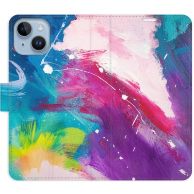 Pouzdro iSaprio Flip s kapsičkami na karty - Abstract Paint 05 Apple iPhone 14 – Zbozi.Blesk.cz