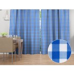 Biante Dekorační závěs TF-070 Modro-bílá kostka 140x190 cm – Hledejceny.cz