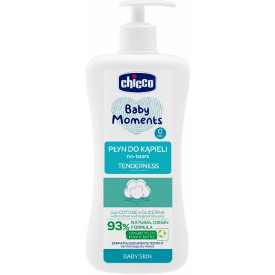 CHICCO Šampon na tělo s dávkovačem Baby Moments Tenderness 93% přírodních složek 500 ml