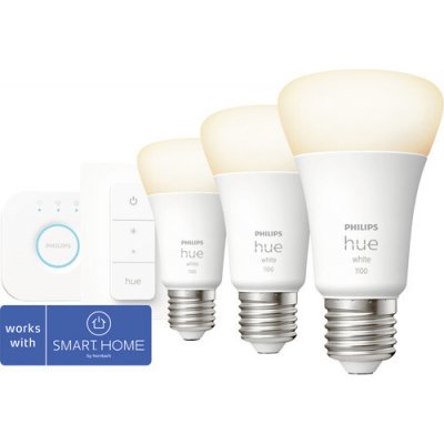 Philips Startovací sada HUE 8719514289130 Bridge+stmívač+3x LED žárovka HUE White A60 9,5W/75W 1100lm 2700K kompatibilní se SMART HOME by hornbach – Zboží Živě