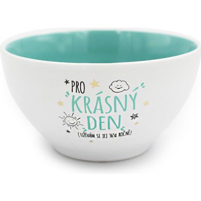 Nekupto Snídaňová miska Pro krásný den 400 ml 13,2x7,2 cm – Zboží Dáma