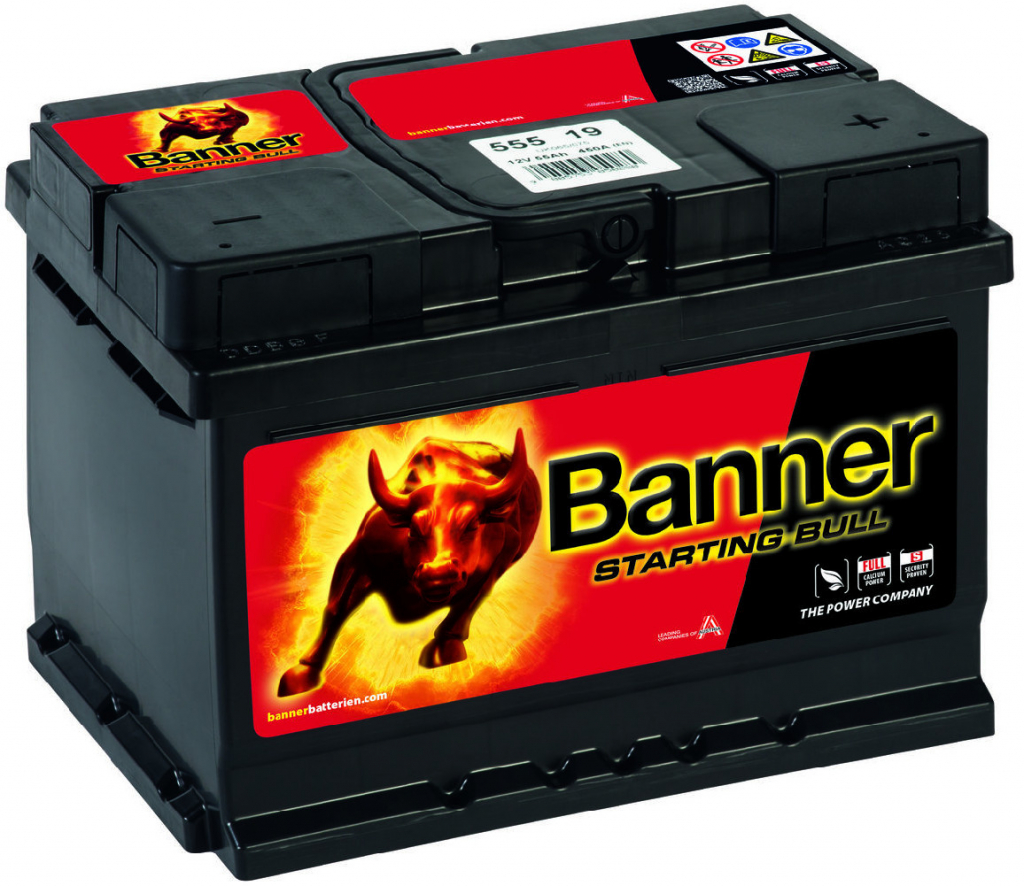 Banner Starting Bull 12V 55Ah 520A 555 19