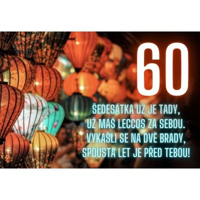 Kartička k narozeninám 60 – Hledejceny.cz