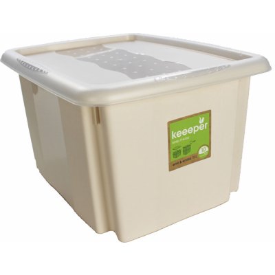 Plastový svět Colours Plastový box krémový s víkem 24 l 41 x 34 x 22 – Zbozi.Blesk.cz