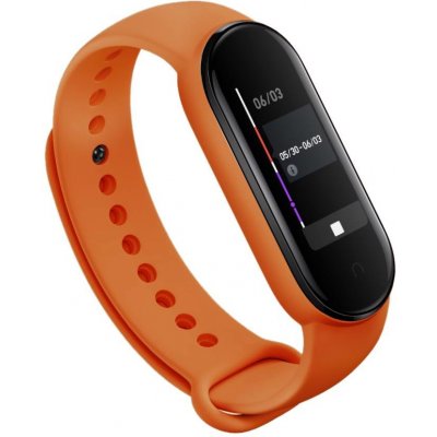 Xiaomi Mi Band 5/6 náhradní náramek Jednobarevný Tmavě oranžová MBS5-TMORA – Zboží Mobilmania