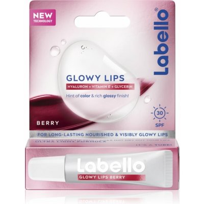 Labello Glowy Lips Berry tónovací balzám na rty s kyselinou hyaluronovou SPF 30 10 ml – Zboží Dáma
