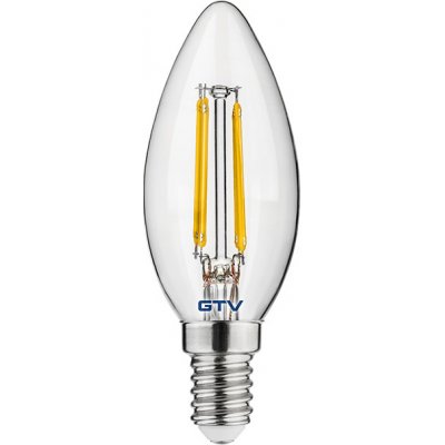 GTV VINTAGE LED žárovka C35 E14 4W 4000K LD-C35FL4-40 – Zboží Živě