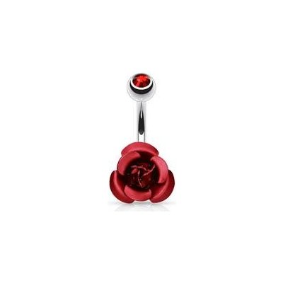 Šperky4U piercing do pupíku růžička WP01065-R – Zboží Mobilmania