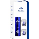 Helsinki Vodka Blue Metallic Edition 40% 0,5 l (dárkové balení 2 sklenice) – Sleviste.cz
