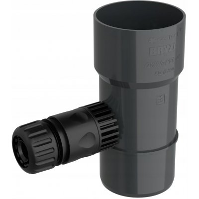 Bryza Sběrač dešťové vody Ø 110 mm se závitem 1" RAL 7021 antracit – Sleviste.cz