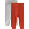 Kojenecké kalhoty a kraťasy Lupilu Chlapecké kalhoty Jogger s BIO bavlnou 2 kusy šedá hnědá