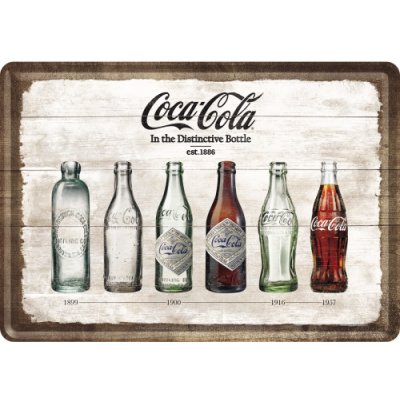 Postershop Plechová pohlednice - Coca-Cola (lahve) – Zboží Dáma