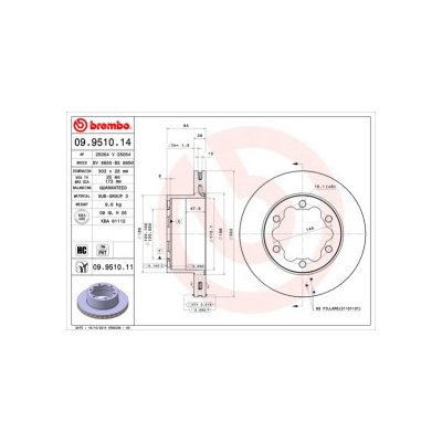 BREMBO brzdový kotouč 09.9510.11 – Sleviste.cz