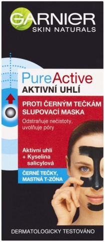 Garnier Pure Active slupovací maska proti černým tečkám s aktivním uhlím 50  ml od 92 Kč - Heureka.cz