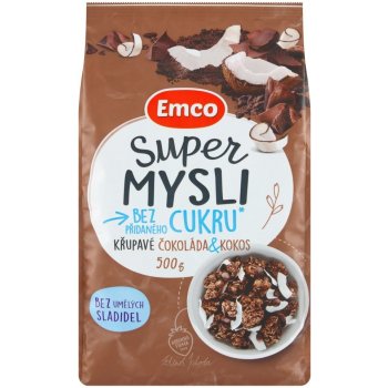 Emco Super mysli bez přidaného cukru čokoláda a kokos 500 g