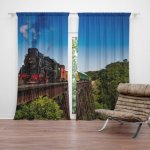 Sablio Závěs Vlak na mostě: 2ks 140x250cm – Hledejceny.cz