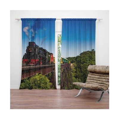 Sablio Závěs Vlak na mostě: 2ks 140x250cm – Hledejceny.cz