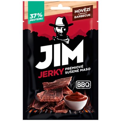 Jim Jerky Prémiové sušené maso hovězí s příchutí BBQ 23 g – Zboží Dáma
