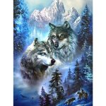 Norimpex Diamantový obrázek malování 30 x 40 cm Vlci v horách – Hledejceny.cz