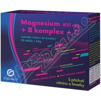 Galmed Magnesium 400 mg+B-komplex+Vit.C 30 sáčků