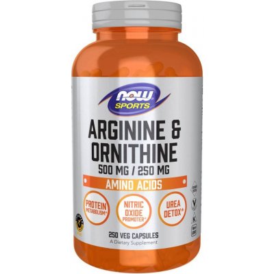 Now Foods Foods L-Arginin a L-Ornithin 250 kapslí – Hledejceny.cz