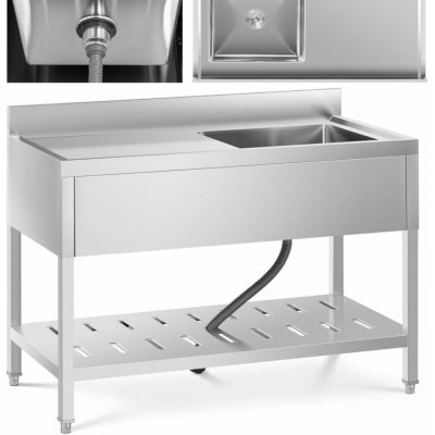 Royal Catering Mycí stůl RCSSS-120X60-S – Sleviste.cz