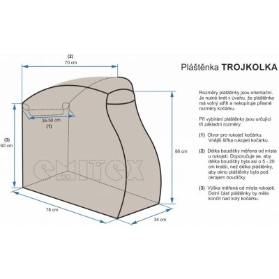 EMITEX Pláštěnka na trojkolku 002 – Zboží Dáma