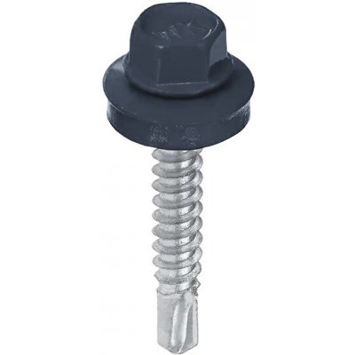 KLIMAS Šroub samovrtný WF 5,5 x 25 mm pro kotvení plechu do oceli 5 mm RAL 7016 250 ks – Sleviste.cz