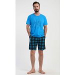 Vienetta MAN pánské pyžamo šortky Tetris game: modrá – Zboží Dáma