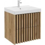 Koupelnová skříňka s umyvadlem SAT Delano 60x56x45 cm dub mat DELANO60ZDCUM – Sleviste.cz