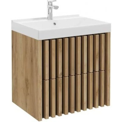 Koupelnová skříňka s umyvadlem SAT Delano 60x56x45 cm dub mat DELANO60ZDCUM – Sleviste.cz