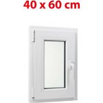 Okna hned Aplast 60 Plastové okno 400 x 600 mm otevíravě-sklopné levé bílé pro vedlejší prostory – Sleviste.cz