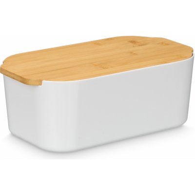 Kinvara Chlebník s bambusovým víkem VALIS, 4,5 l, bílý bílá – Zboží Dáma