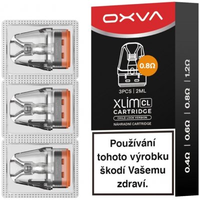 OXVA Xlim CL Pod Top Fill cartridge 0,8 ohm 3 ml 3 ks – Sleviste.cz