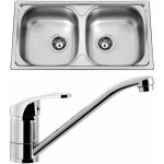 Set Sinks N85 Okio 780 DUO V 0,5 mm, matný + Pronto Chrom - lesklý – Sleviste.cz