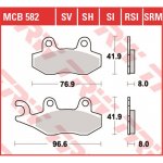 Přední brzdové destičky TRW / Lucas Malaguti 125 Blog i.e. 2009 - – Hledejceny.cz