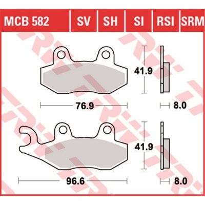 Přední brzdové destičky TRW / Lucas Malaguti 125 Blog i.e. 2009 - – Hledejceny.cz