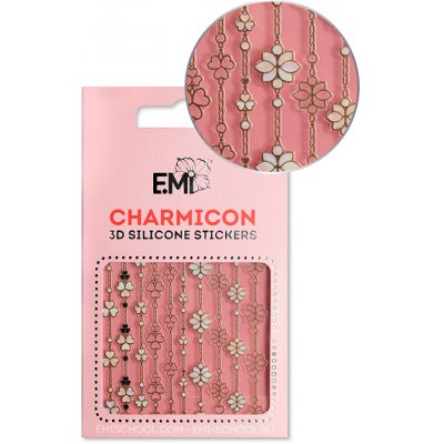 E.Mi Charmicon 3D Silicone Stickers 154 Floral Art samolepka – Zboží Mobilmania