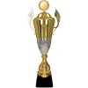 Pohár a trofej Kovový pohár s poklicí Zlato-stříbrný 62 cm 18 cm