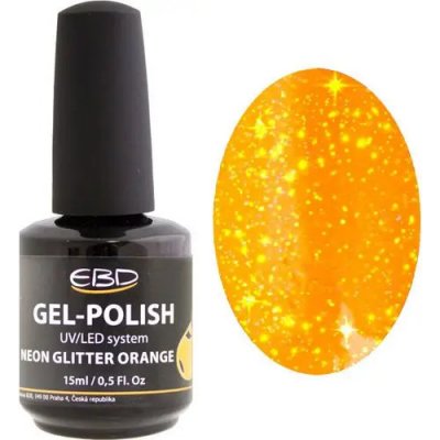 EBD UV gel lak NEON GLITTER ORANGE 237 15 ml