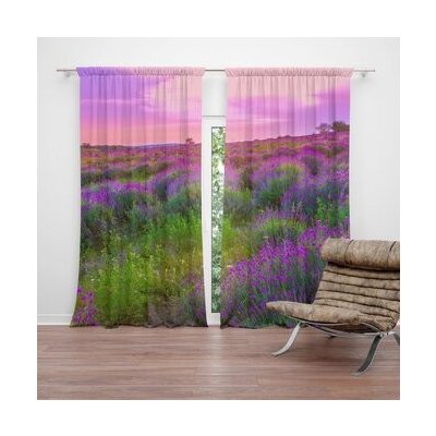 Sablio Závěs Levandulové pole 2: 2ks 140x250cm – Hledejceny.cz