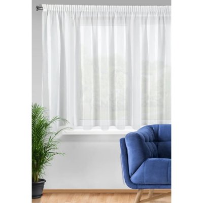 Hladký bílý voál LUX s olůvkem - 160 cm bez obšití 160 – Hledejceny.cz