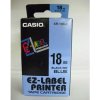 Barvící pásky Casio originální páska do tiskárny štítků, Casio, XR-18BU1, černý tisk/modrý podklad, nelaminovaná, 8m, 18mm