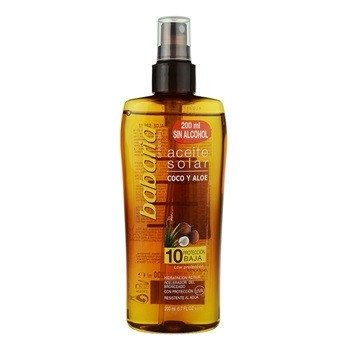 Babaria Sun Aceite Solar olej na opalování Coconut & Aloe Vera SPF10 200 ml